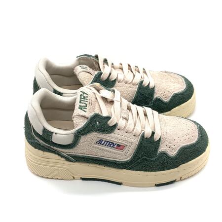 Autry CLC low wom Suede/mesh Cream/Bottle