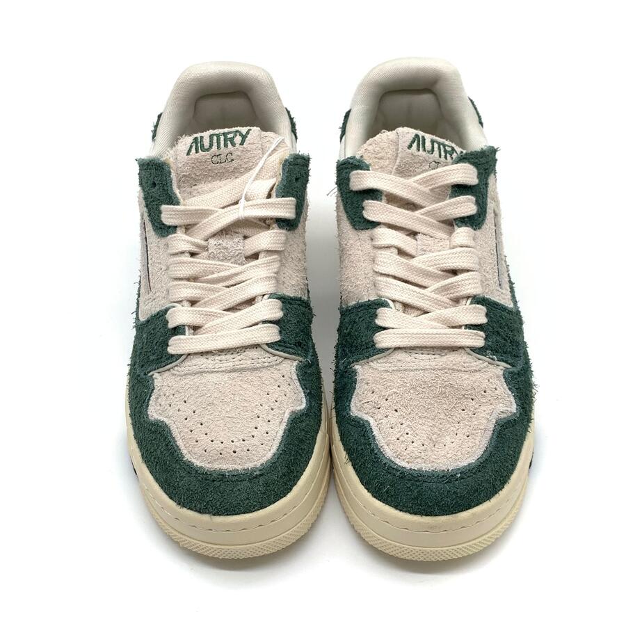 Autry CLC low wom Suede/mesh Cream/Bottle