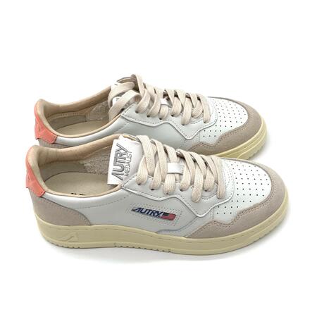Autry medalist Suede White/peachp