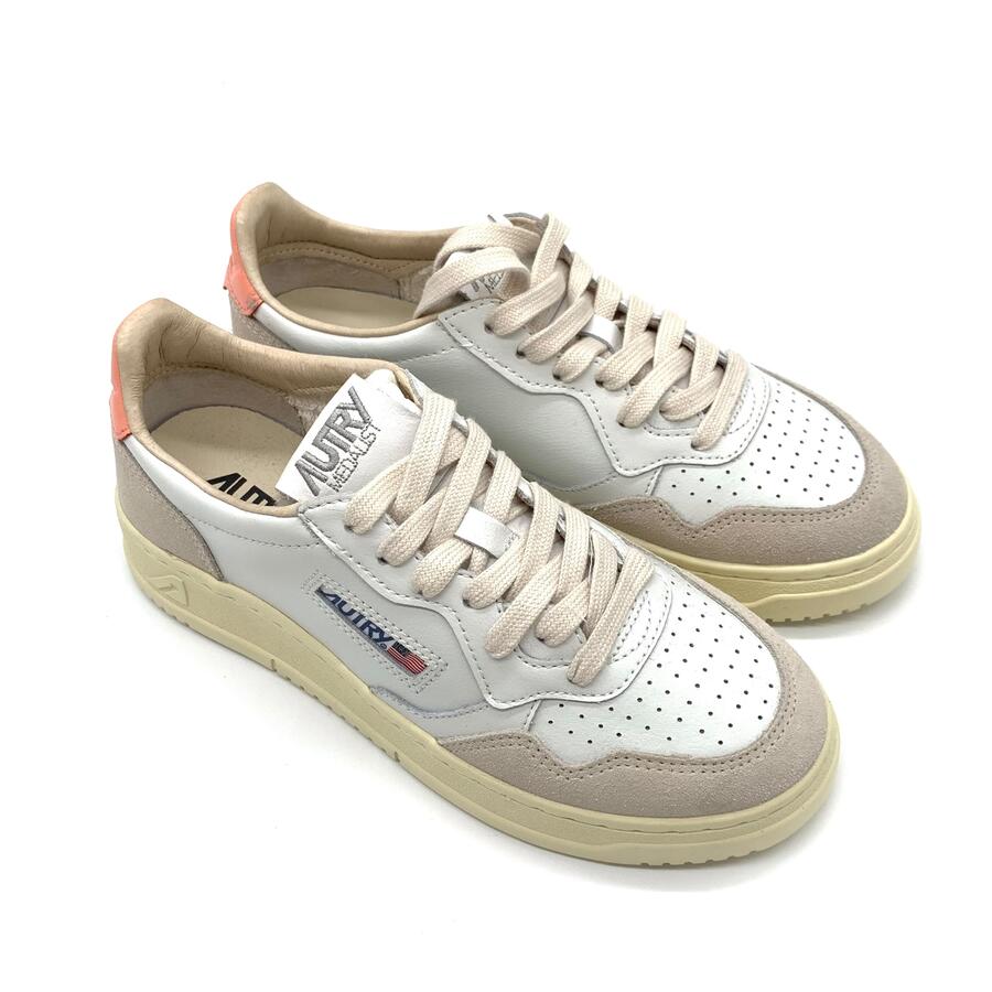 Autry medalist Suede White/peachp