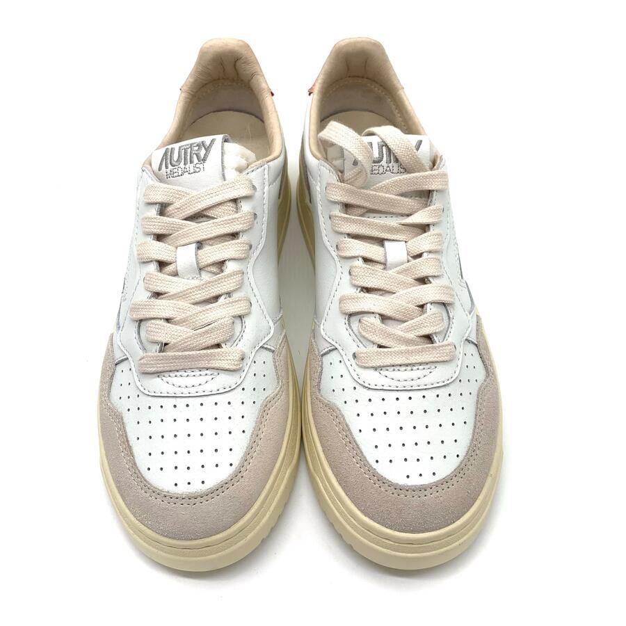 Autry medalist Suede White/peachp