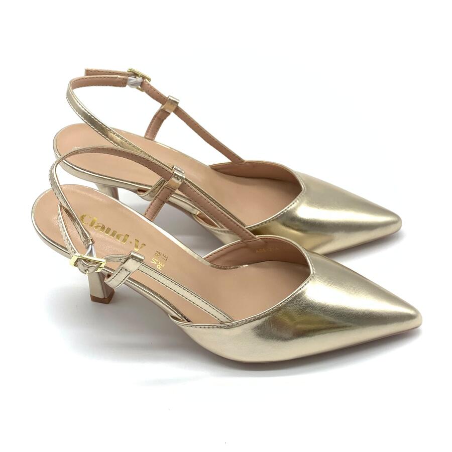 Claud.v Chanel slingback platino