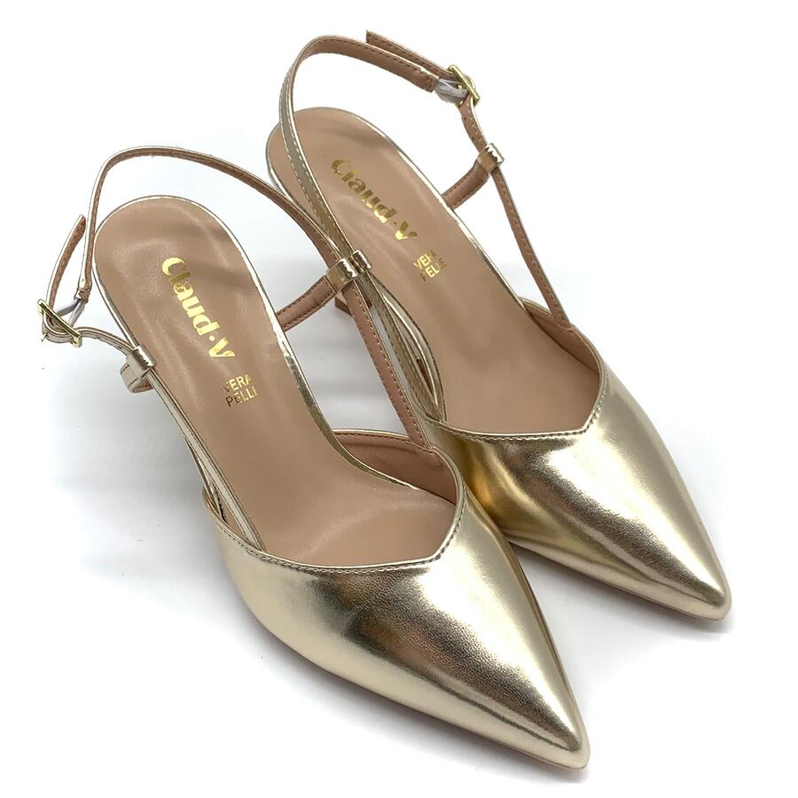 Claud.v Chanel slingback platino