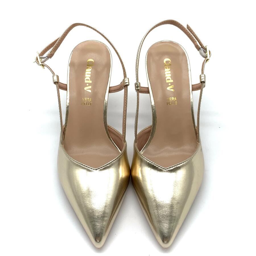 Claud.v Chanel slingback platino