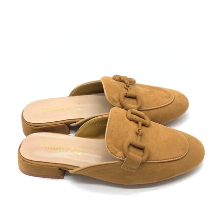 Claud.V sabot in suede senape 