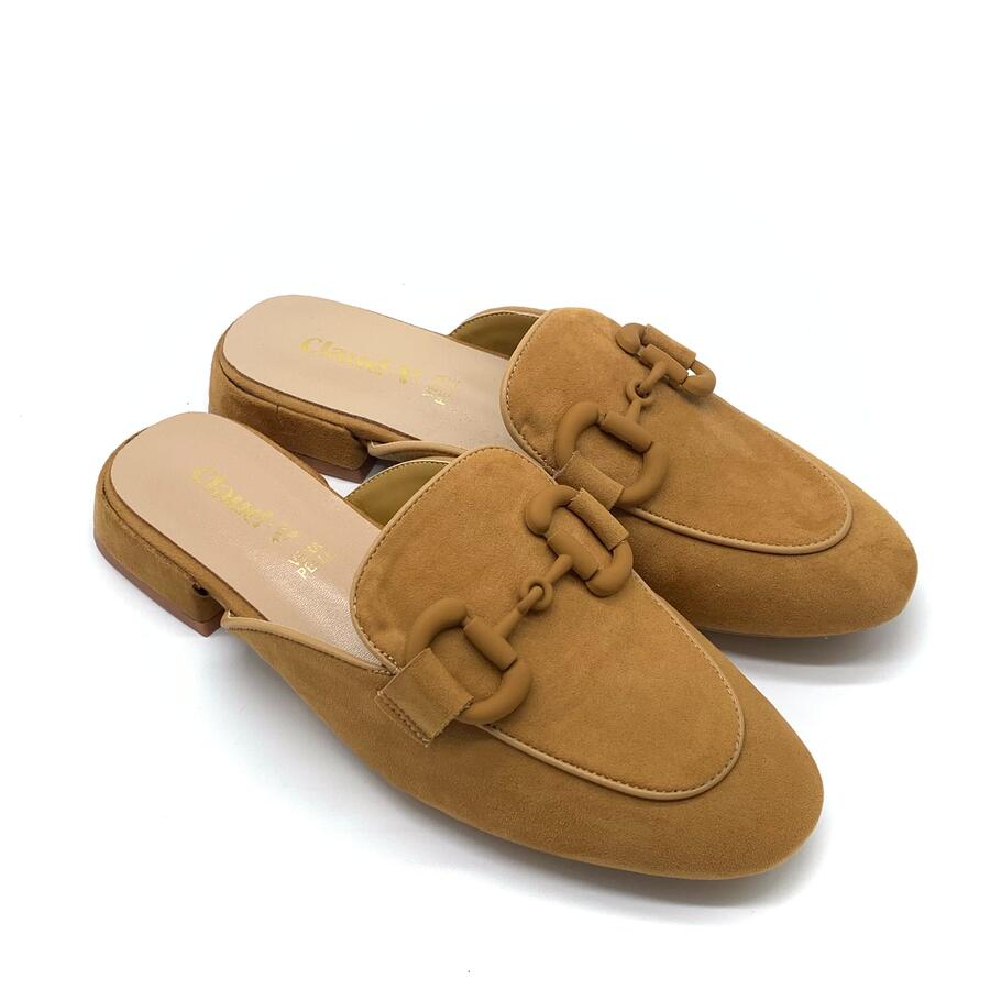 Claud.V sabot in suede senape 