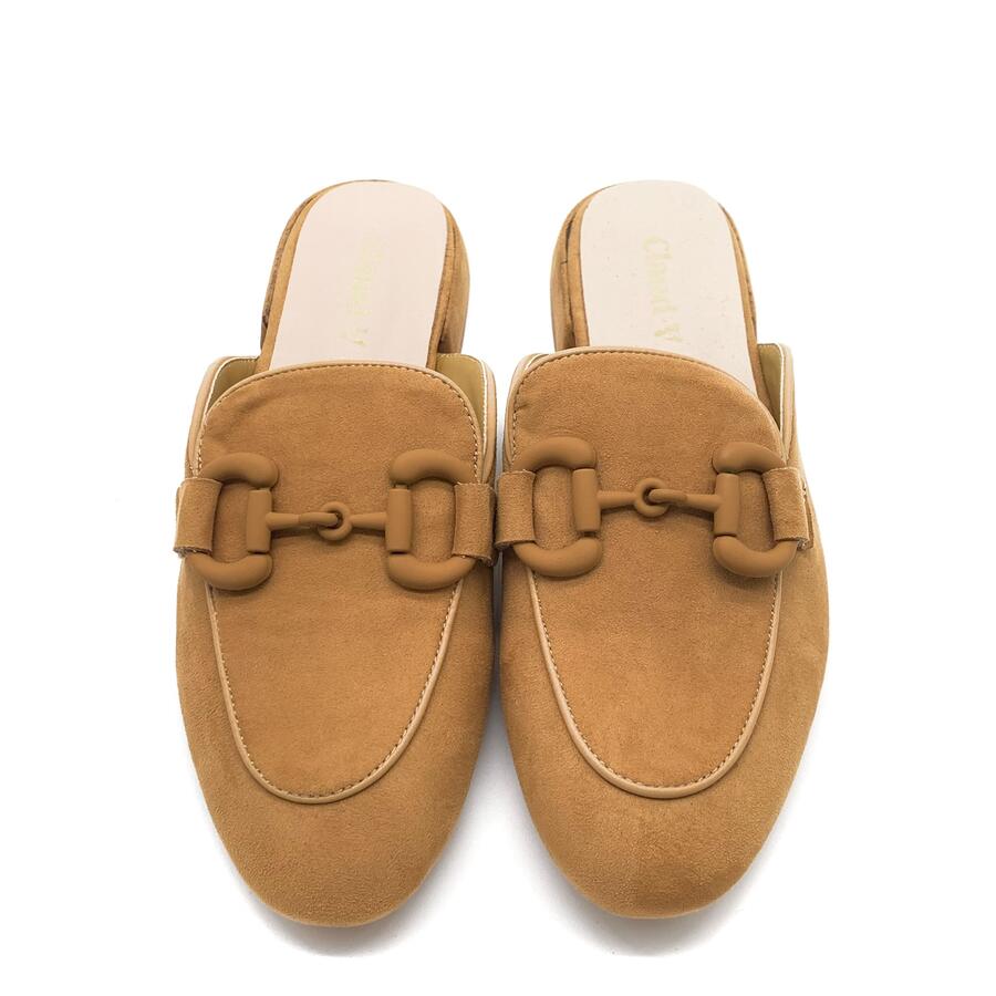 Claud.V sabot in suede senape 