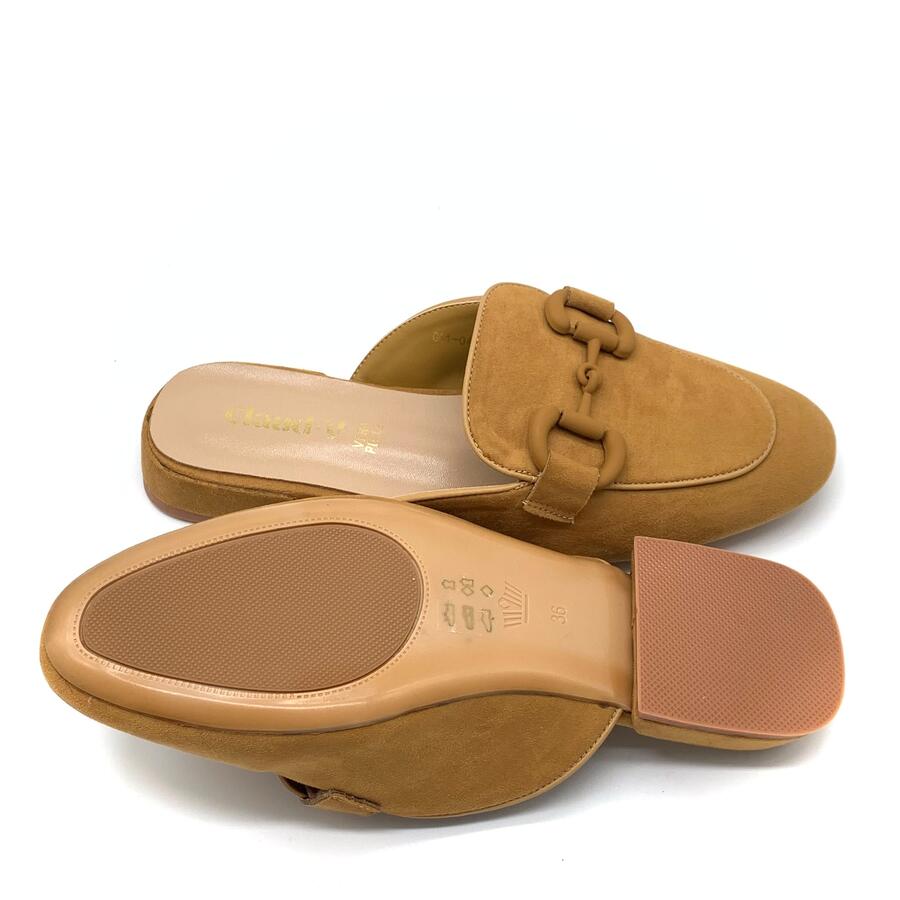Claud.V sabot in suede senape 
