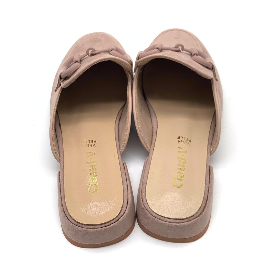 Claud.V sabot in suede cipria
