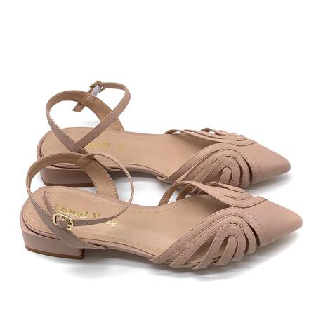 Claud.V sandalo slingback cipria
