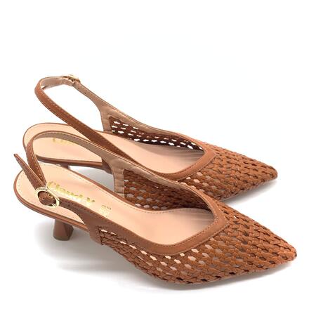 Claud.V Chanel traforato marrone cuoio