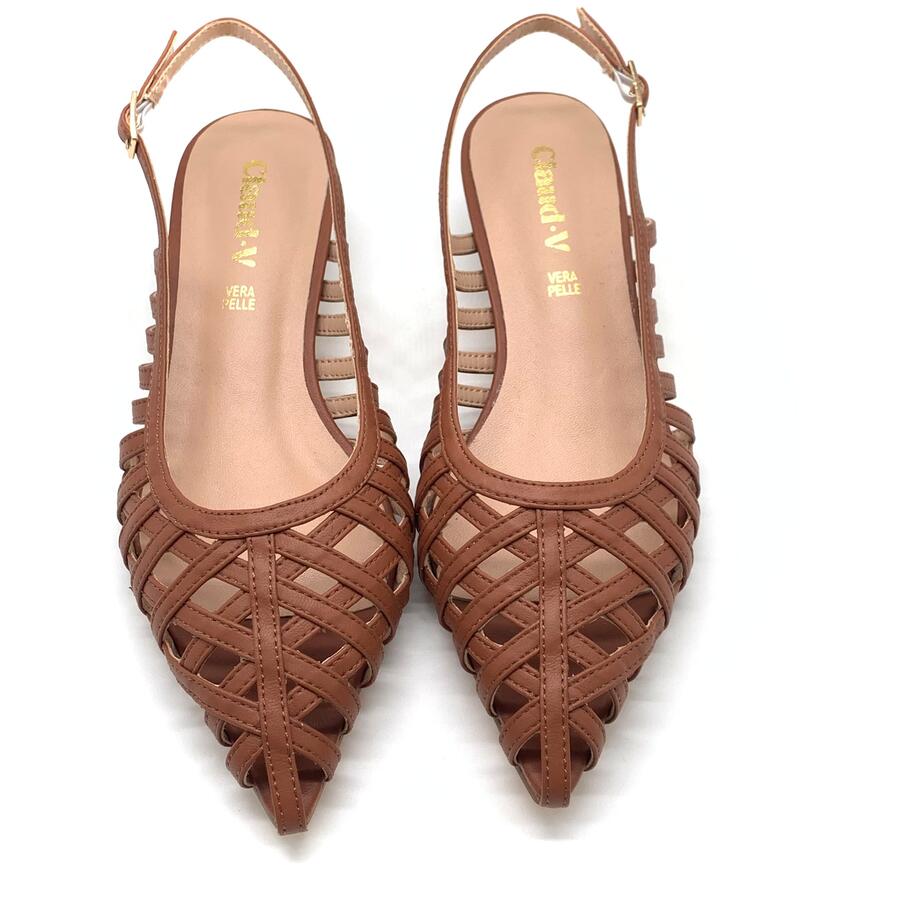 Claud.V Chanel intrecciato marrone cuoio