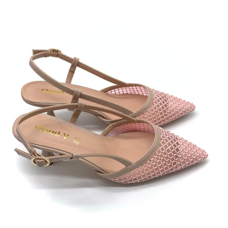 Claud.V Chanel cipria a rete con strass