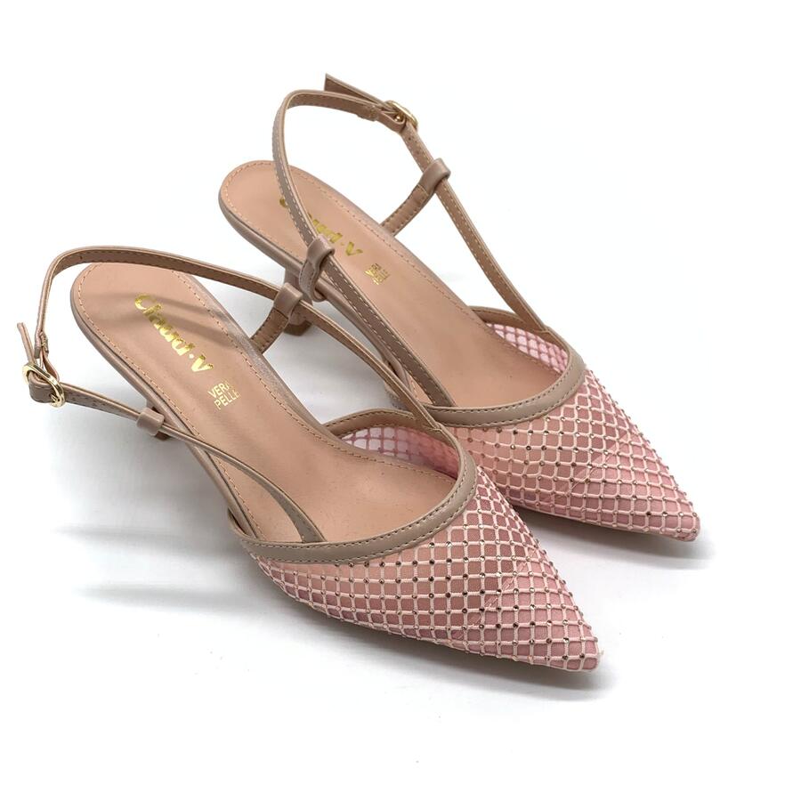 Claud.V Chanel cipria a rete con strass