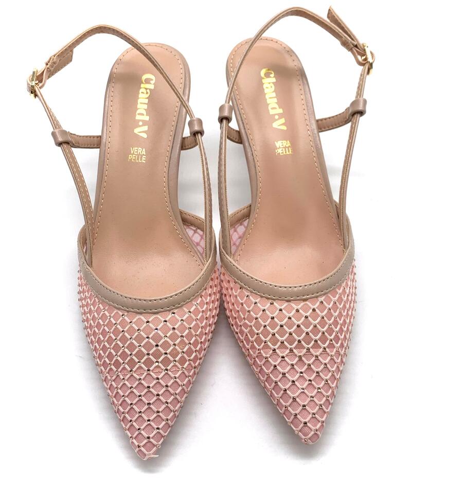 Claud.V Chanel cipria a rete con strass