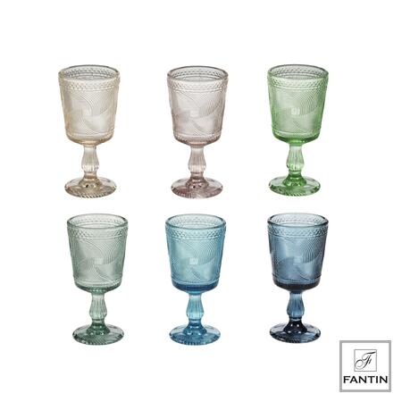 Fantin Argenti – Set 6 Bicchieri Liquore a Calice Colorati – Pasta di Vetro – 60 ml