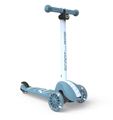 Scoot & Ride Highwaykick 3S – Scooter per bambini 3+ con doppio sterzo e ruote LED - Colori assortiti
