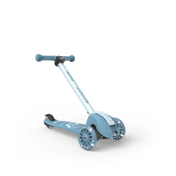 Scoot & Ride Highwaykick 3S – Scooter per bambini 3+ con doppio sterzo e ruote LED - Colori assortiti