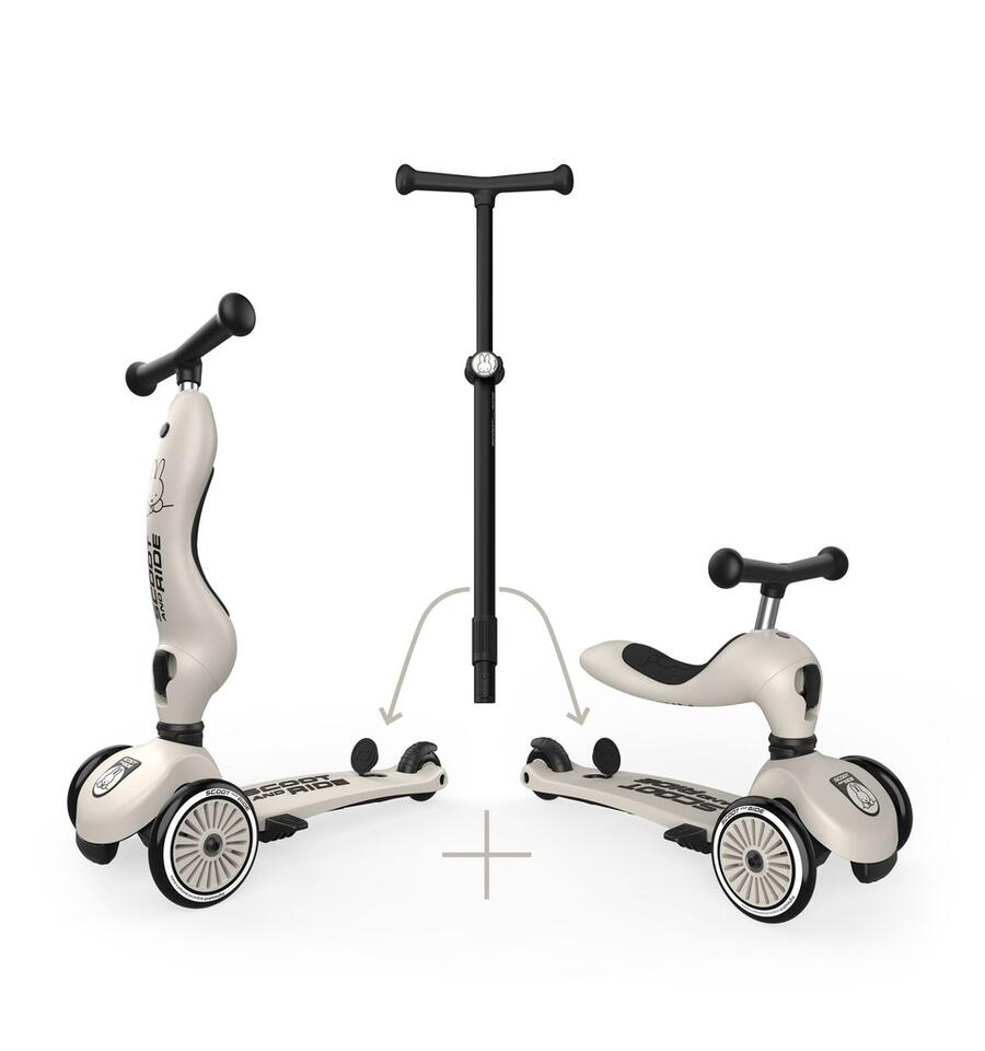 Highwaykick 1 Push & Go – Scooter 2in1 con Barra di Spinta | Collezione Miffy