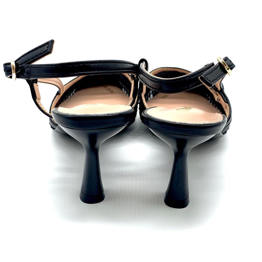 Claud.V Chanel nero a rete con strass