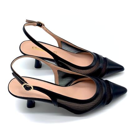 Claud.V Chanel nero con motivo a rete 