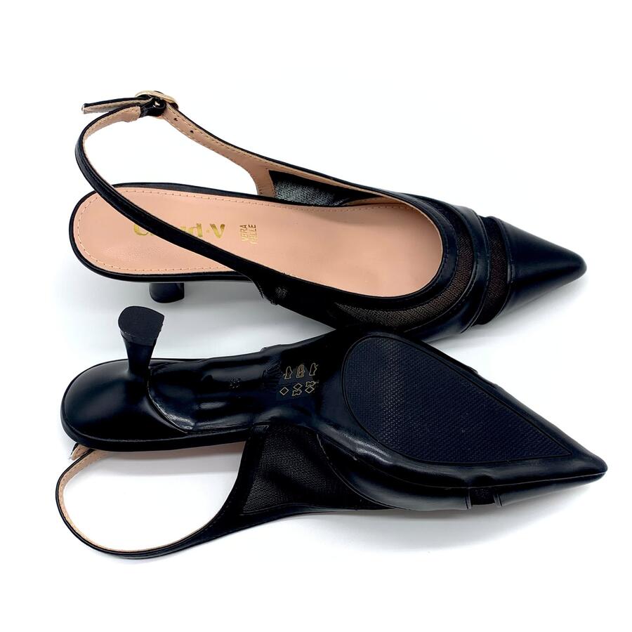 Claud.V Chanel nero con motivo a rete 