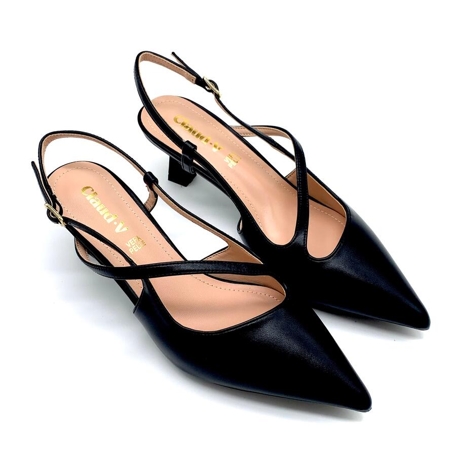 Claud.V Chanel nero con intreccio geometrico 