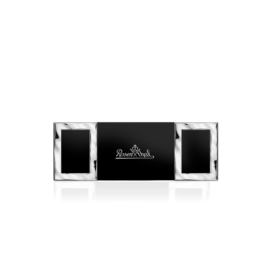 Rosenthal – Portafoto Multiplo Linea Vibration – Argento – Tre Foto – 32×12 cm