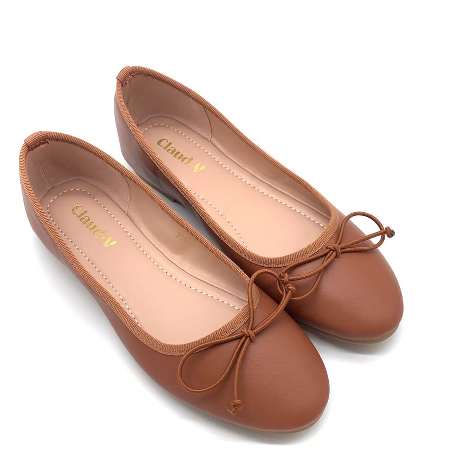 Claud.V ballerine marrone con fiocco