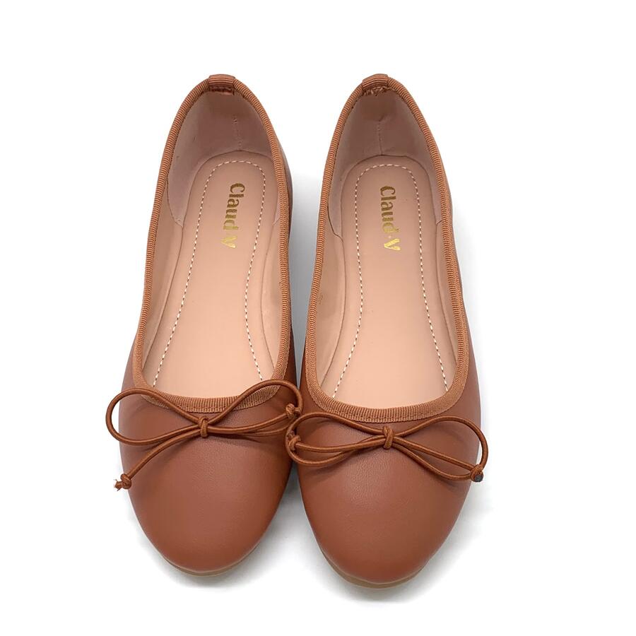 Claud.V ballerine marrone con fiocco