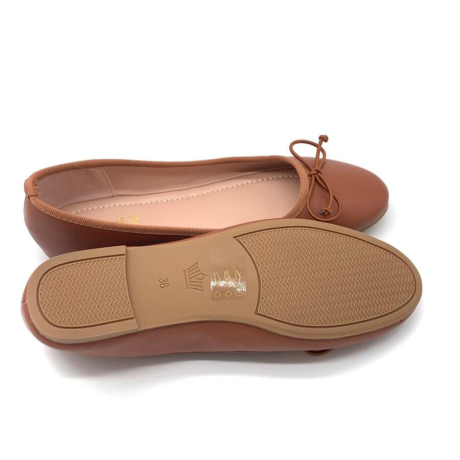 Claud.V ballerine marrone con fiocco
