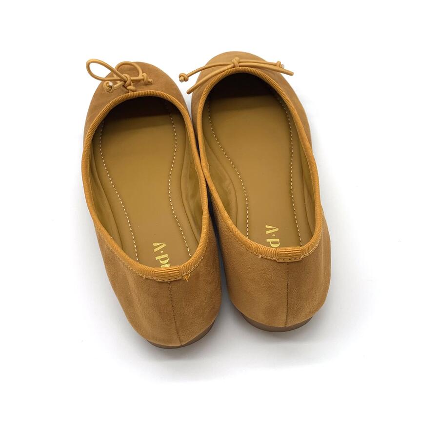 Claud.V ballerine senape con fiocco