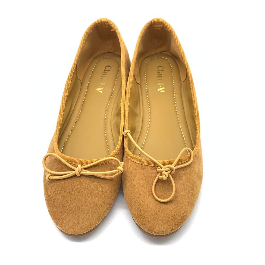 Claud.V ballerine senape con fiocco