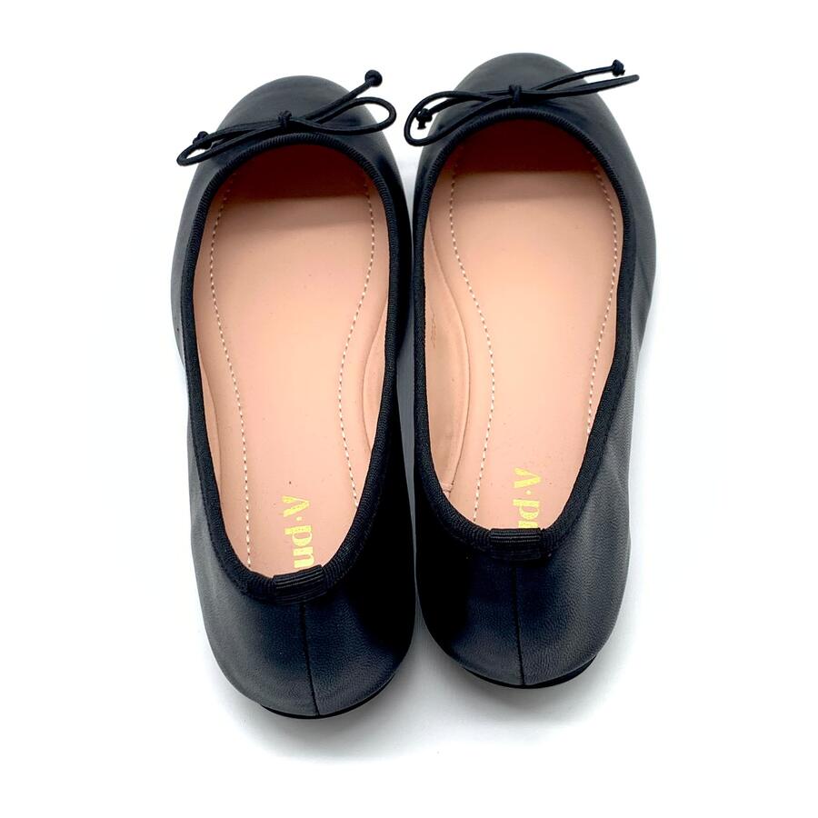 Claud.V ballerine nere con fiocco