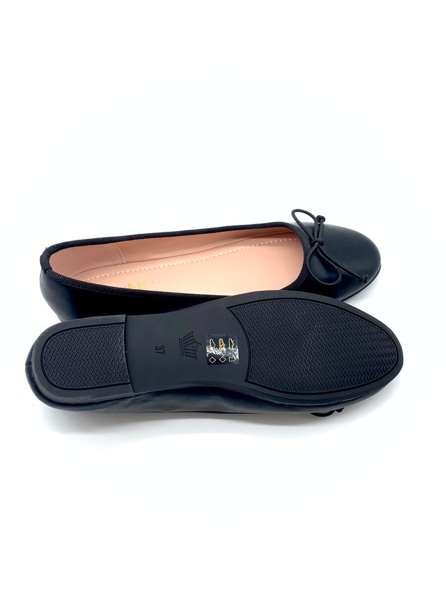 Claud.V ballerine nere con fiocco