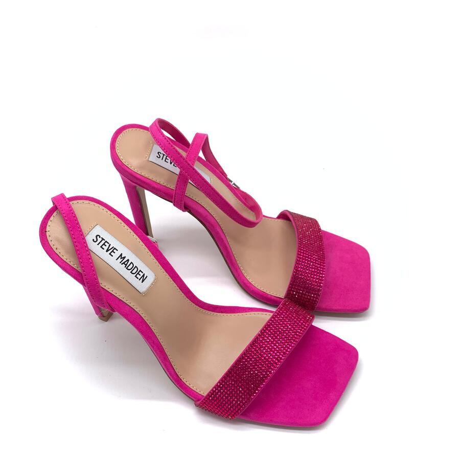 Steve Madden sandalo con tacco magenta e strass 