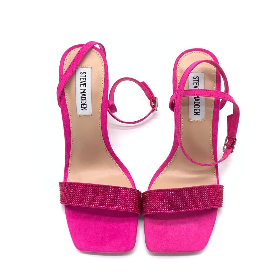 Steve Madden sandalo con tacco magenta e strass 