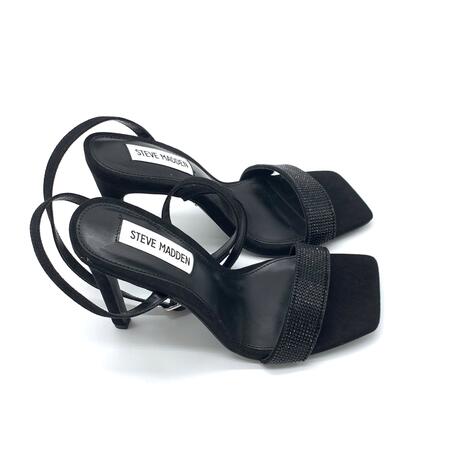 Steve Madden sandalo con tacco nero e strass 