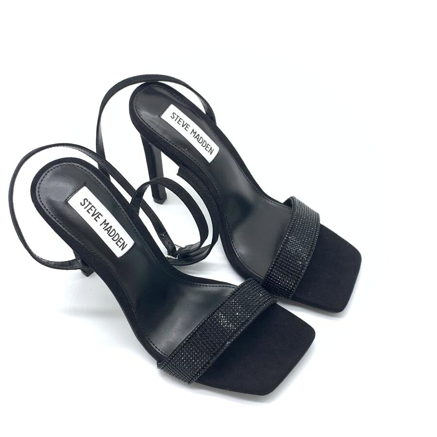 Steve Madden sandalo con tacco nero e strass 