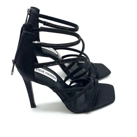 Steve Madden sandalo caviar con tacco black e strass 