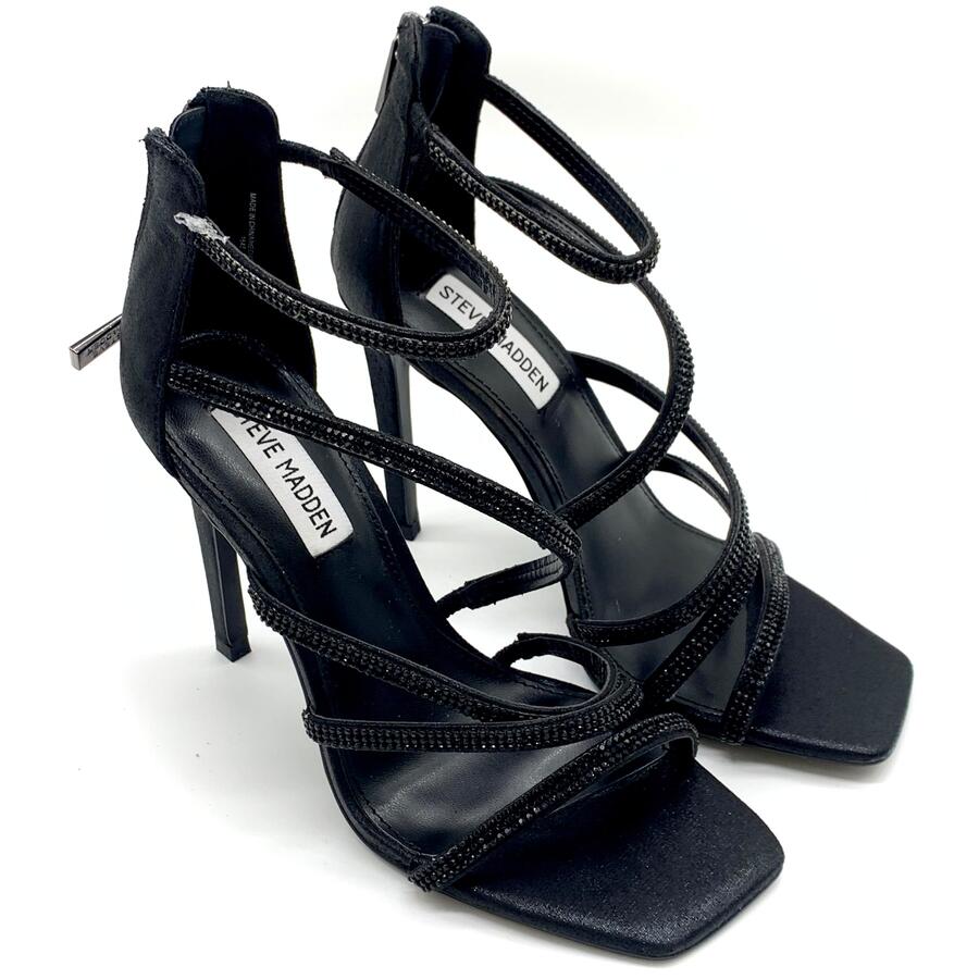 Steve Madden sandalo caviar con tacco black e strass 