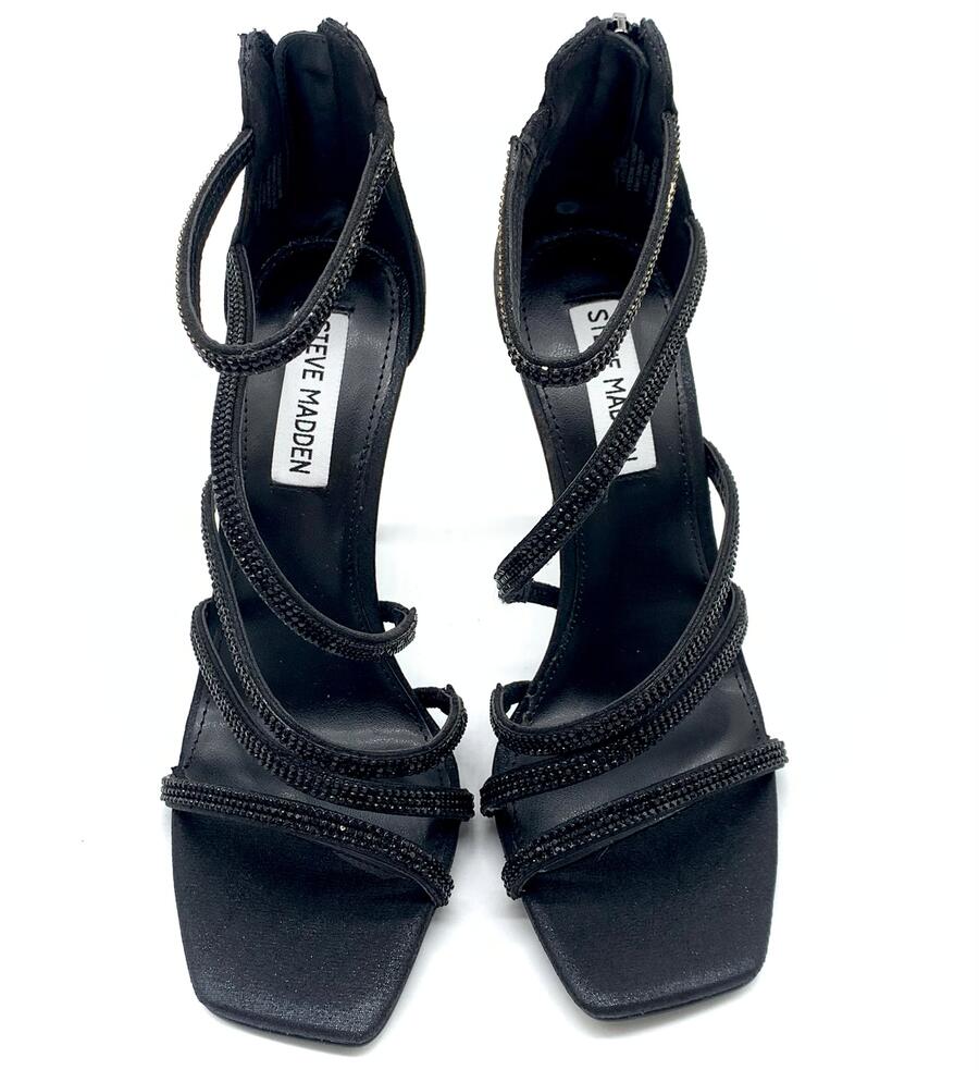 Steve Madden sandalo caviar con tacco black e strass 