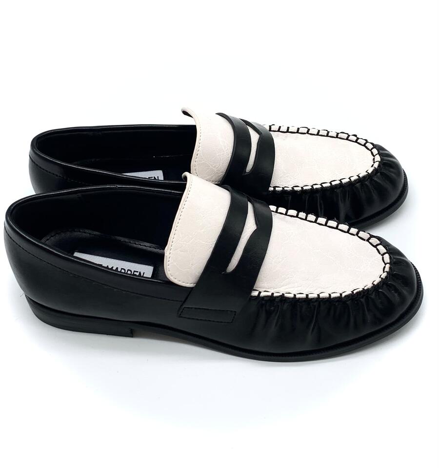 Steve Madden Mocassino coconut milk/black