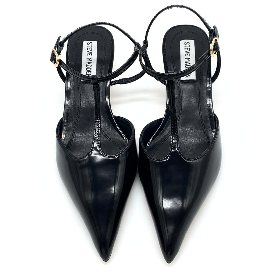Steve Madden Chanel con cinturino nero in vernice 