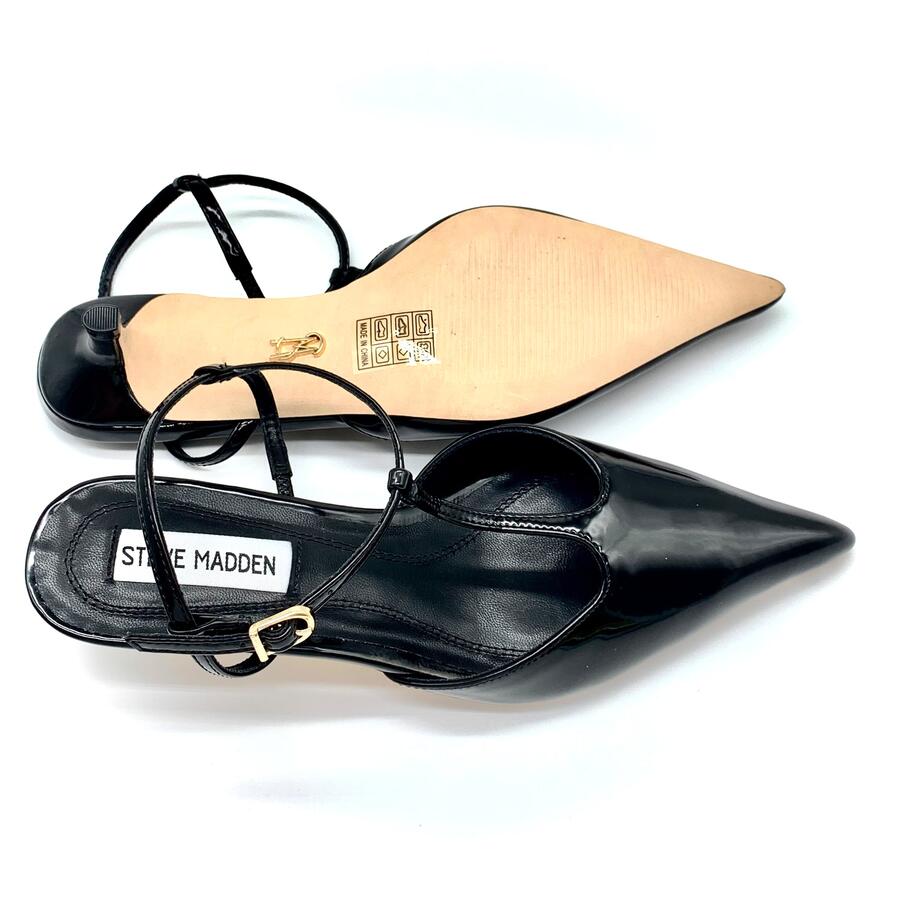 Steve Madden Chanel con cinturino nero in vernice 