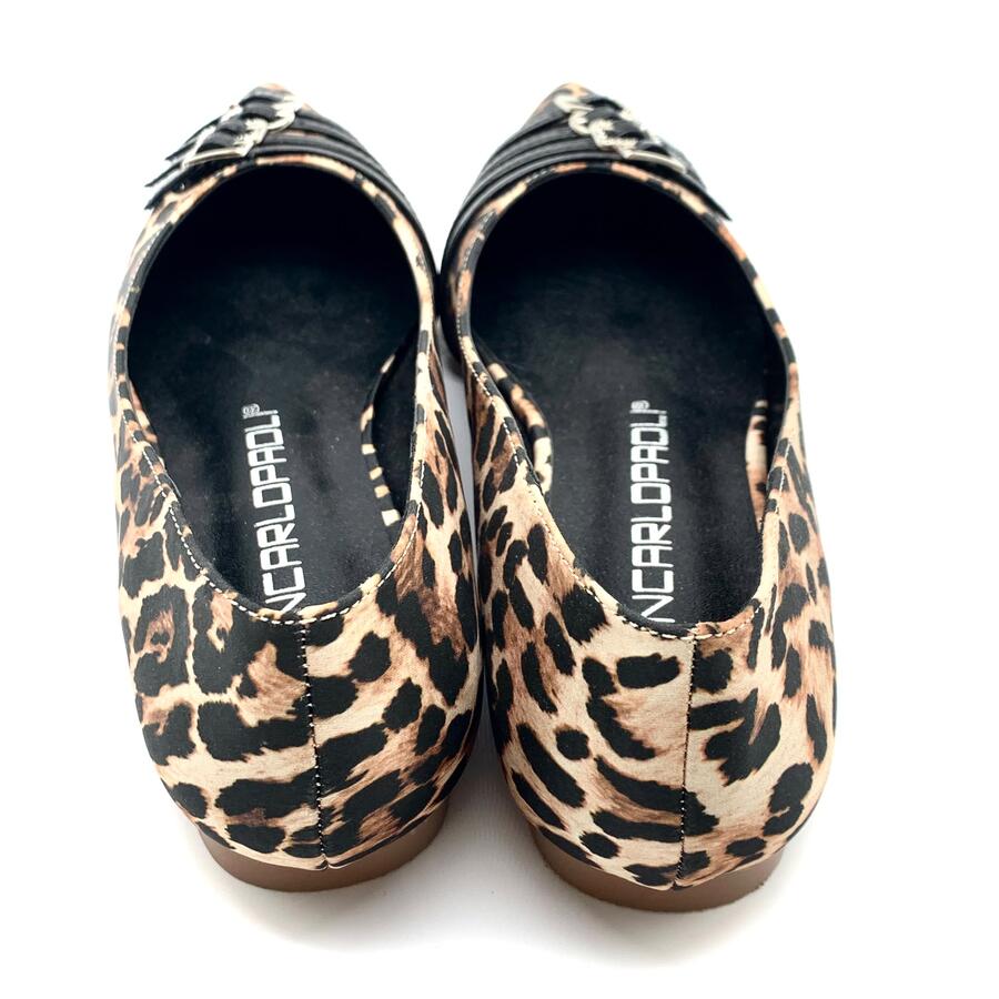 Giancarlo Paoli ballerine leopard con fibie decorative 