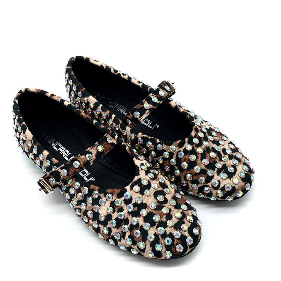 Giancarlo Paoli ballerine con strass leopard