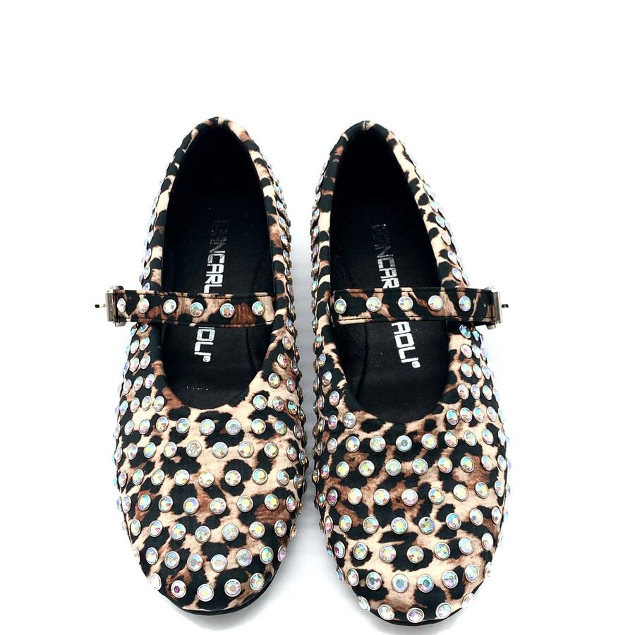 Giancarlo Paoli ballerine con strass leopard