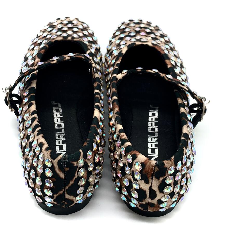 Giancarlo Paoli ballerine con strass leopard