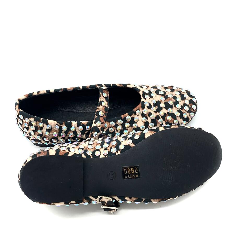 Giancarlo Paoli ballerine con strass leopard